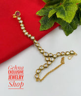 Kundan Adjustable Hath Fool Bracelets
